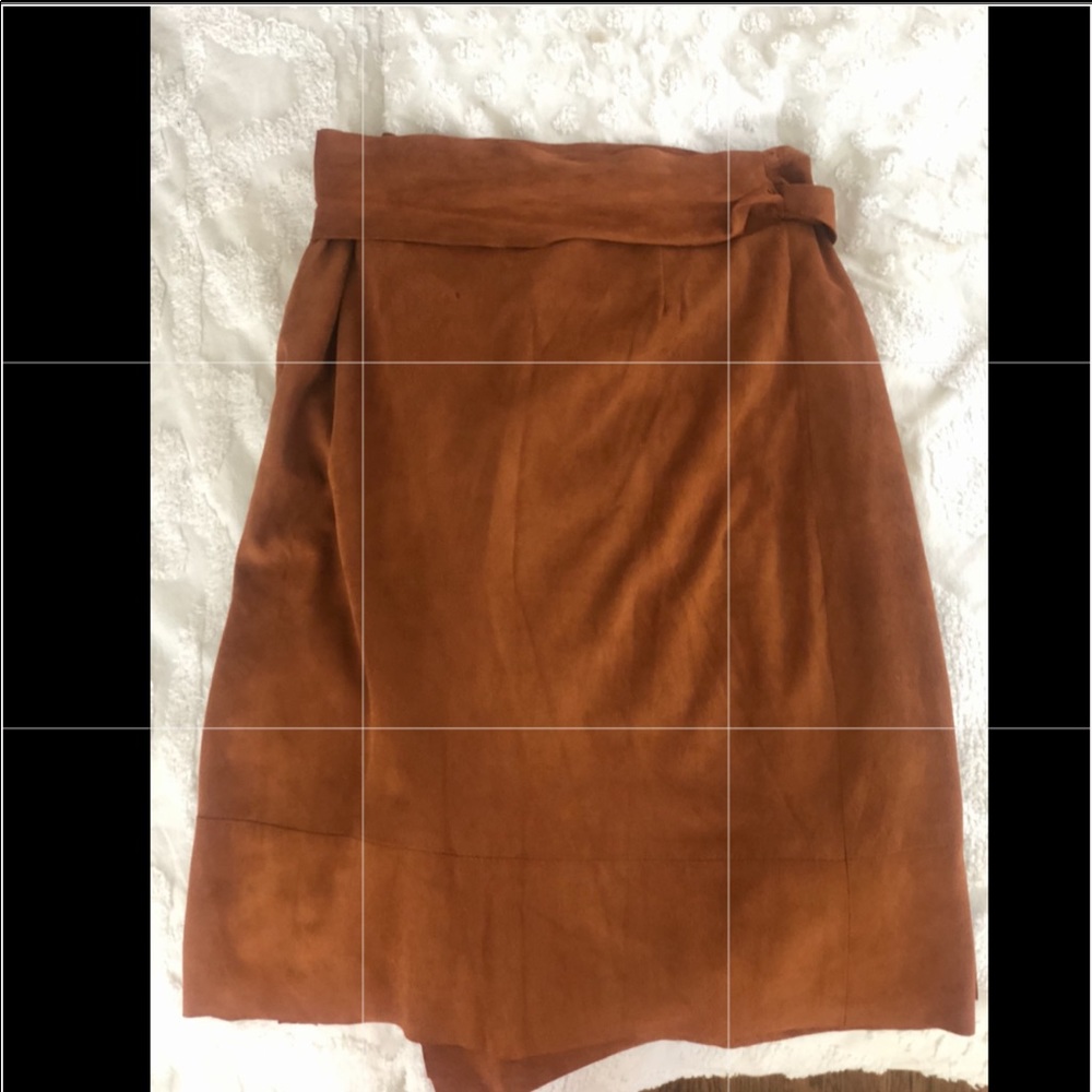 Ralph Lauren 100% genuine leather wrap skirt